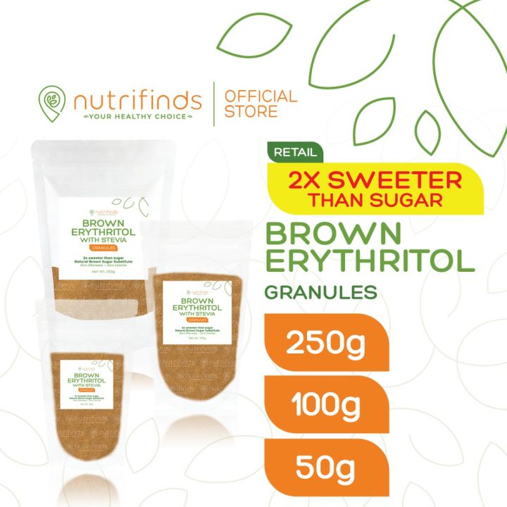 Nutrifinds® Brown Erythritol With Stevia Keto Low Carb Brown Sugar Alternative Retail