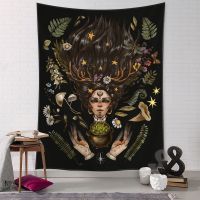 【CW】◄  Witchcraft Tapestry Wall Hanging Celestial Floral Hippie Carpets Dorm