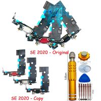 100% เดิมใหม่ชาร์จพอร์ตเชื่อมต่อเชื่อมต่อสายยืดหยุ่นพร้อมชิ้นส่วนเปลี่ยนไมค์สําหรับ Iphone SE 2020
