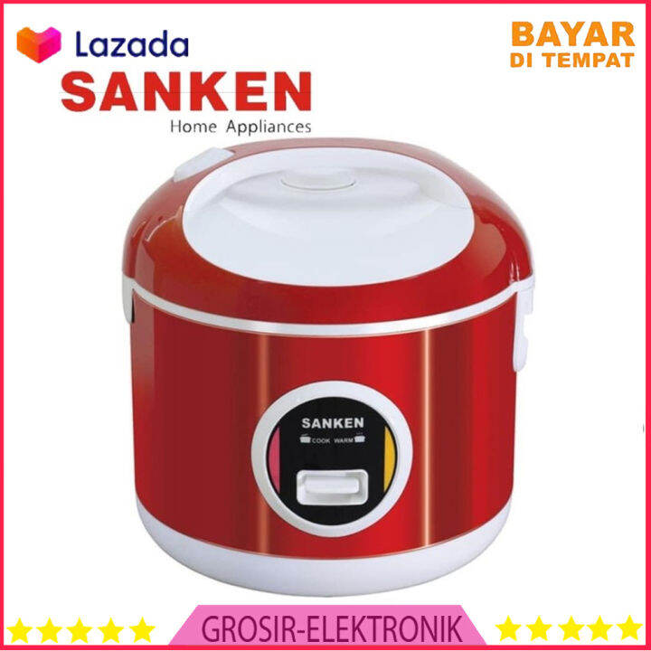 SANKEN Rice Cooker Stainless 1 Liter SJ200 SUPER COM Steinless Steel