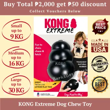 KONG - Extreme Dog Toy - Toughest Natural Rubber, Black - Fun to