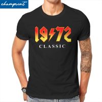 50th Birthday Gift Rockin Since 1972 Rock Men T Shirts Funny Tee Shirt Short Sleeve O Neck T-Shirt 100 Cotton 6XL Clothes