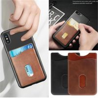 Leather Card Holder Sticker Adhesives Credit ID Card Mobile Phone Back Pocket Wallet Case Stickers Bag Pouch Card Holders