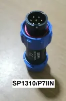 "WEIPU" Connector SP1310/P7 IIN 7pole 5A IP68, cable OD.5-8mm, สายไฟ0.75sq.mm ตัวผู้เกลียวในกลางทาง