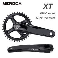 MEROCA XT จักรยานเสือภูเขา Crankset อลูมิเนียม Cranks 170/175มิลลิเมตร32ครั้ง34ครั้ง36ครั้ง38ครั้ง64/104BCD หมุนแขน MTB Hollowtech เชื่อมต่อแท่งอุปกรณ์จักรยาน