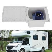 RV Camper 220V-240V 16A ปลั๊กซ็อกเก็ตปลั๊กกันน้ำภายนอกมีฝาปิดอุปกรณ์เสริมรถพ่วงรถตู้