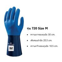 Showa ถุงมือทำงานทั่วไป รุ่น 720 ขนาด M 1 คู่ เคลือบไนไตรทั้งฝ่ามือและหลังมือ กันสารเคมี กันน้ำมัน ทอแบบไร้ตะเข็บ