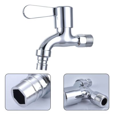 In-Wall Faucet หัวเดียวล้างวาล์วทองแดง Core เครื่องซักผ้าเปิดเร็วก๊อกน้ำก๊อกน้ำสำหรับห้องอาบน้ำ