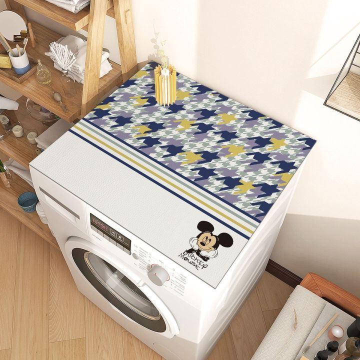 m-q-s-ผ้าคลุมเครื่องซักผ้า-ผ้าคลุมกันฝุ่น-ผ้าคลุมกันฝุ่น-วอเตอร์พรูฟ-ซันสกรีน-ตู้เย็น-ดัสต์คัฟเวอร์-ไลท์ลักชัวรี่-เสื่อโต๊ะวินเทจ