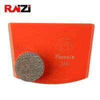 【Direct-sales】 Raizi Diamond Medium Metal Bond สำหรับคอนกรีต30 Grit Single Button Segment แผ่นเจียรสี่เหลี่ยมคางหมูสำหรับเครื่องบด Lavina