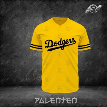 Baju baseball dodgers hitam