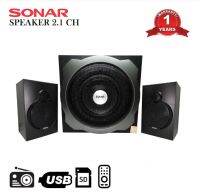 ชุดลำโพงมินิโฮมเธียร์เตอร์ ลำโพงคู่ 2.1 CH รุ่น DHT-730DF(S4) Black - Sonar