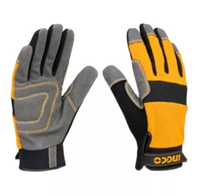 ถุงมือ  INGCO ถุงมือ ถุงมือช่าง อเนกประสงค์ ไมโครไฟเบอร์ Size : XL Mechanic Gloves