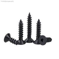 卍☎ 10-50pcs M2 M2.5 M3 M3.5 M4 M5 M6 steel with black flat hex countersunk Head Self Tapping Screw Model Screw