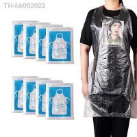 ☽ 25pcs Clear Disposable Aprons Plastic Housework Apron Waterproof Gowns Individually Packing For Cooking Serving Painting Picnic