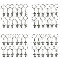 120Pcs Silver Color Angel Key Ring Zinc Alloy Pendant Wedding Birthday Party Baby Shower Baptism Communion