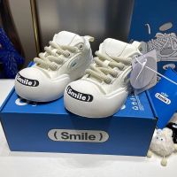 [FREE SHIPPING]Elevated Thick Sole Open Smile Canvas Shoes