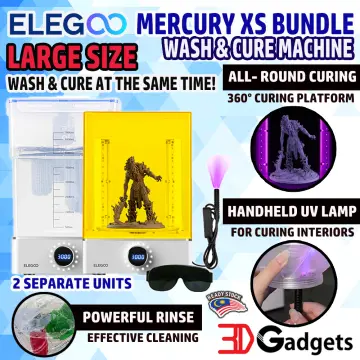 ELEGOO Saturn 2 MSLA 3D Printer and ELEGOO Mercury XS Bundle with Separate  Washing and Curing Station