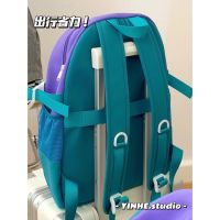 R Contrast Color Backpack Female Korean ins Girl Design Sense Student All-Match Schoolbag Preppy Style Casual 197