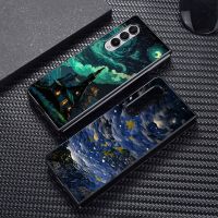 Van Gogh เคสกันกระแทกสำหรับ Samsung Galaxy ZFold3 Z Fold3 ZFold4 5G Z สีดำ,เคส Fold4กันกระแทก