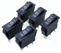 5 pcs x AC 15A 250V /20A 125V 3 Pin SPDT KCD3 ON-OFF-ON 3 Position BLACK Boat Rocker Switch