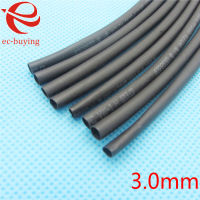 1 M ท่อหดความร้อน Heatshrink สีดำหลอดเส้นผ่านศูนย์กลางภายใน 3 มม.ลวดห่อชุดสายเคเบิล-hjgtfjytuert