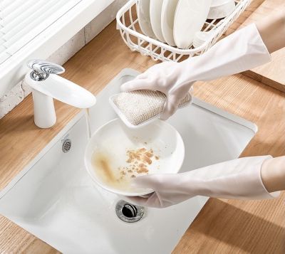 ORAMA ถุงมือล้างจาน ถุงมือล้างห้องน้ำ ถุงมือทำความสะอาด ถุงมือยาง ถุงมือล้างจาน KD7  คุณภาพสูง