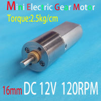 【⊕Good quality⊕】 herrdi มอเตอร์ขนาดเล็ก12V Dc 120Rpm แรงบิดสูง16Mm สำหรับของเล่นรถ Rc หุ่นยนต์