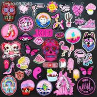 ▧ Cake Popsicle Horse Bird Iron On Patch for Clothing Embroidered Sewing Applique Woven Badge Sew-On Patches PINK GIRL