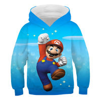 Boy Meariio Bros Sports Hoodie Super Anime Girl Sweater Kids Clothes Clothing Long Sleeve Super Bros Jacket 4-14 Years Old