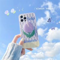 เคส สำหรับ ไอโฟน เคสซิลิโคน สินค้าพร้อมส่งจากไทย case สำหรับ iPhone X XS MAX XR  7+ 8PLUS ไอริงtulipม่วง TPU-S1153