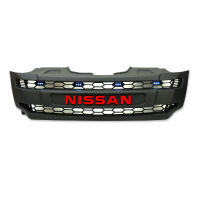 iBarod กระจังหน้า V1 โลโก้ "NISSAN" สีแดง แบบมีไฟ Led ขาว นิสสัน นาวาร่า สีดำ สำหรับ Nissan Np300 Navara D23 ปี 2015-2018