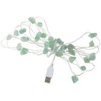 Natural Amethyst Fairy ไฟคริสตัล String ไฟสำหรับหินดิบสำหรับ3M 30LEDs USB Powered Healing Reiki เครื่องประดับ