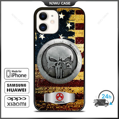 New Magpul Skull America Phone Case for iPhone 14 Pro Max / iPhone 13 Pro Max / iPhone 12 Pro Max / XS Max / Samsung Galaxy Note 10 Plus / S22 Ultra / S21 Plus Anti-fall Protective Case Cover
