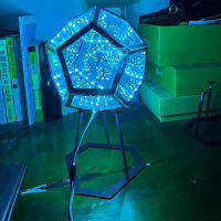 Dodecahedron เท่ห์สร้างสรรค์พื้นที่อย่างไม่มีที่สิ้นสุดไฟ USB สำหรับกลางคืน LED การตกแต่งของขวัญวันเกิดเฟอร์นิเจอร์สีปรับหลอดไฟประดับบรรยากาศตอนกลางคืน