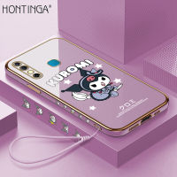 Hontinga เคสโทรศัพท์สำหรับ Infinix Hot 8 Hot8 Pro,เคสโทรศัพท์แฟชั่นลายการ์ตูนสุดหรูชุบโครเมียม TPU นิ่มคลุมทั้งหมดป้องกันกล้องเคสยางกัน Gores สำหรับเด็กผู้หญิง