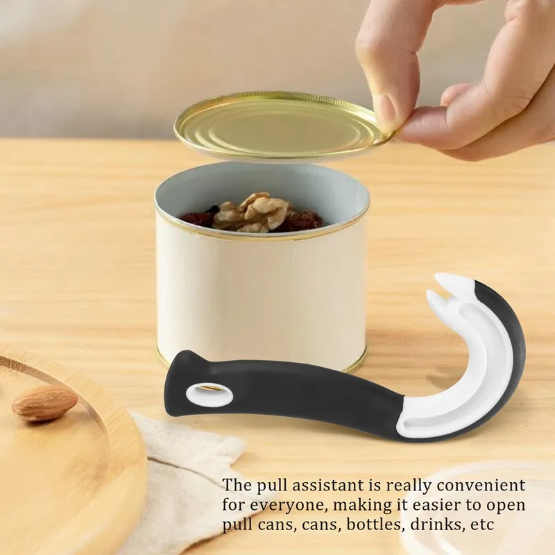 2 Pieces Easy Open Ring Pull Can Opener Easy Grip Opener Ring-Pull Helper  for Ring Pull Tab Cans Tins Bottles