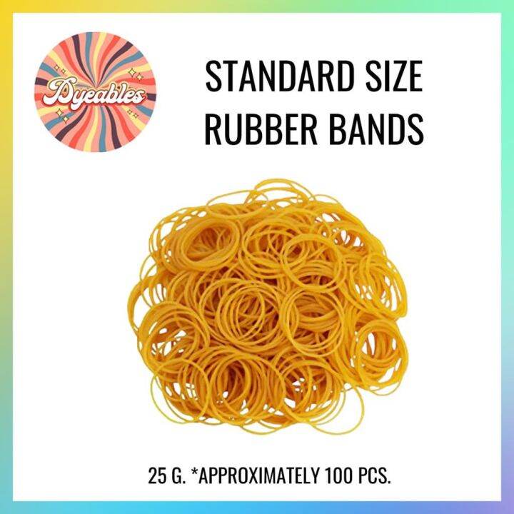 Standard Size Rubber Bands (25 grams, approximately 100 pieces) Lazada PH