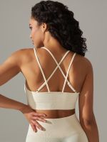 Clarissali Seamless Straps Camisole Gym Backless Zumba Clothing