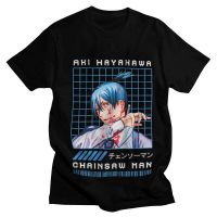 Denji Chainsaw Man T เสื้อผู้ชาย100% Cotton Tee Tops Aki Hayakawa Tshirts เสื้อยืดแขนสั้น Harajuku Anime เสื้อผ้าS-5XL