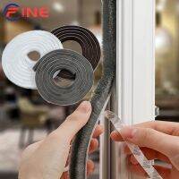 Self-adhesive Sealing Wind-proof Brush Strip Home Door Window Sound Insulation Strip Gasket Accessories White Grey Brown 5Meters Decorative Door Stops