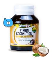 MaxxLife Virgin Coconut oil 1000 มก. แม็กซ์ไลฟ์ (ผลิตภัณฑ์เสริมอาหาร) น้ำมันมะพร้าวสกัดเย็น 1000 มก. (1ขวด/60 แคปซูล)
