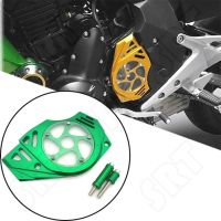 ₪ เหมาะสำหรับ Kawasaki Ninja 650R ER6N 400R ER6F ER4F Versys 650 VN650 2006-2016เครื่องยนต์มอเตอร์ไซค์ตัวป้องกันที่ครอบห่วงโซ่เฟืองด้านหน้า