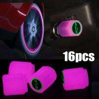 Pink Purple Car Tire Luminous Valve Cap Dustproof Cover Bicycle Motorcycle Universal Tyre Rim Stem Night Glowing Caps