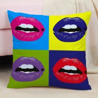 P-Pop Art Decoration Sofa Cover 45 ×   45 double-sided printed pillowcase, soft bed pillowcase