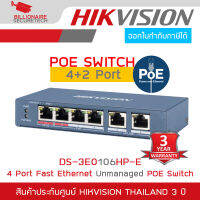 HIKVISION DS-3E0106HP-E 4 Port Fast Ethernet Unmanaged POE Switch BY BILLIONAIRE SECURETECH