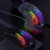 เมาส์แบบมีสายไร้สาย RGB แสง3โหมดการแข่งขันอิเล็กทรอนิกส์หนูบลูทูธเข้ากันได้5.02.4กรัมUSB-C สำหรับ ESports สำนักงาน