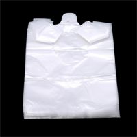 hang qiao shop 100pcs 20 * 30cm Transparent Bags Shopping Bag Plastic Supermarket Bags with Food Packaging Handle