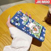 JIUMOO เคส A16E สำหรับ OPPO A16K เคสเคสมือถือนิ่มลายกระต่ายน้อยเคสขอบสี่เหลี่ยมด้านข้างบางเคสซิลิโคนเคสป้องกันการกระแทก