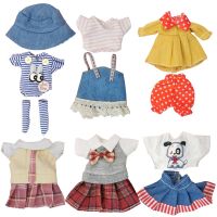 15cm Doll Clothes Set For 16-17 cm Bjd Dolls clothes 1/12 Dress With Hat Uniform Kids Toys For Girls